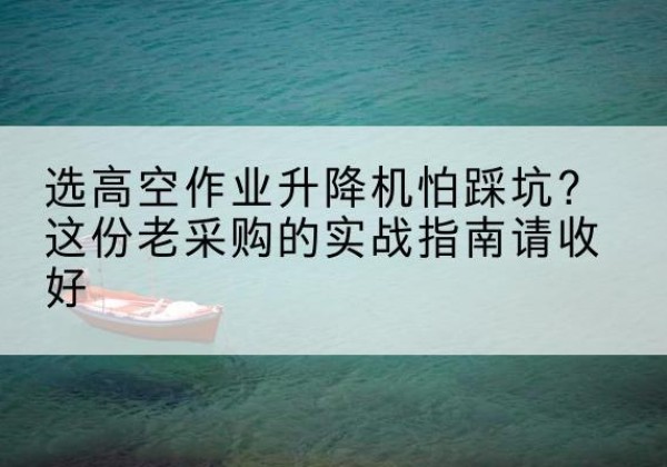 印江高空作业升降机厂家推荐-选高空作业升降机怕踩坑？这份老采购的实战指南请收好